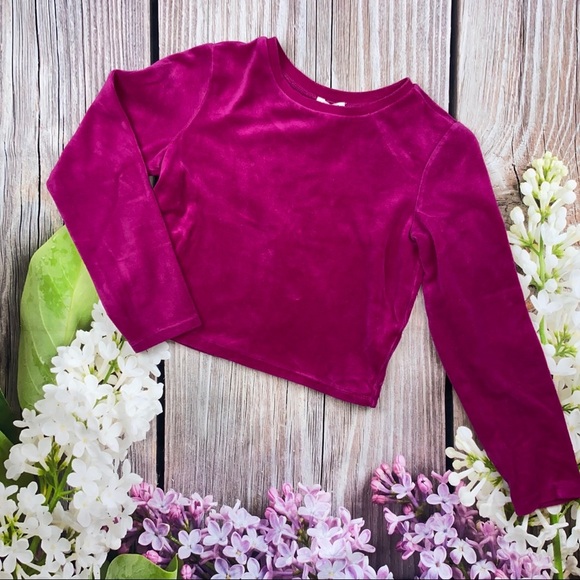 Forever 21 Crop Top Velvet Shirt - Picture 1 of 1